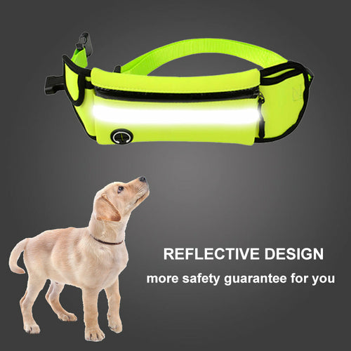 Sac banane pour chien – Imperméable avec laisse intégrée réfléchissante
